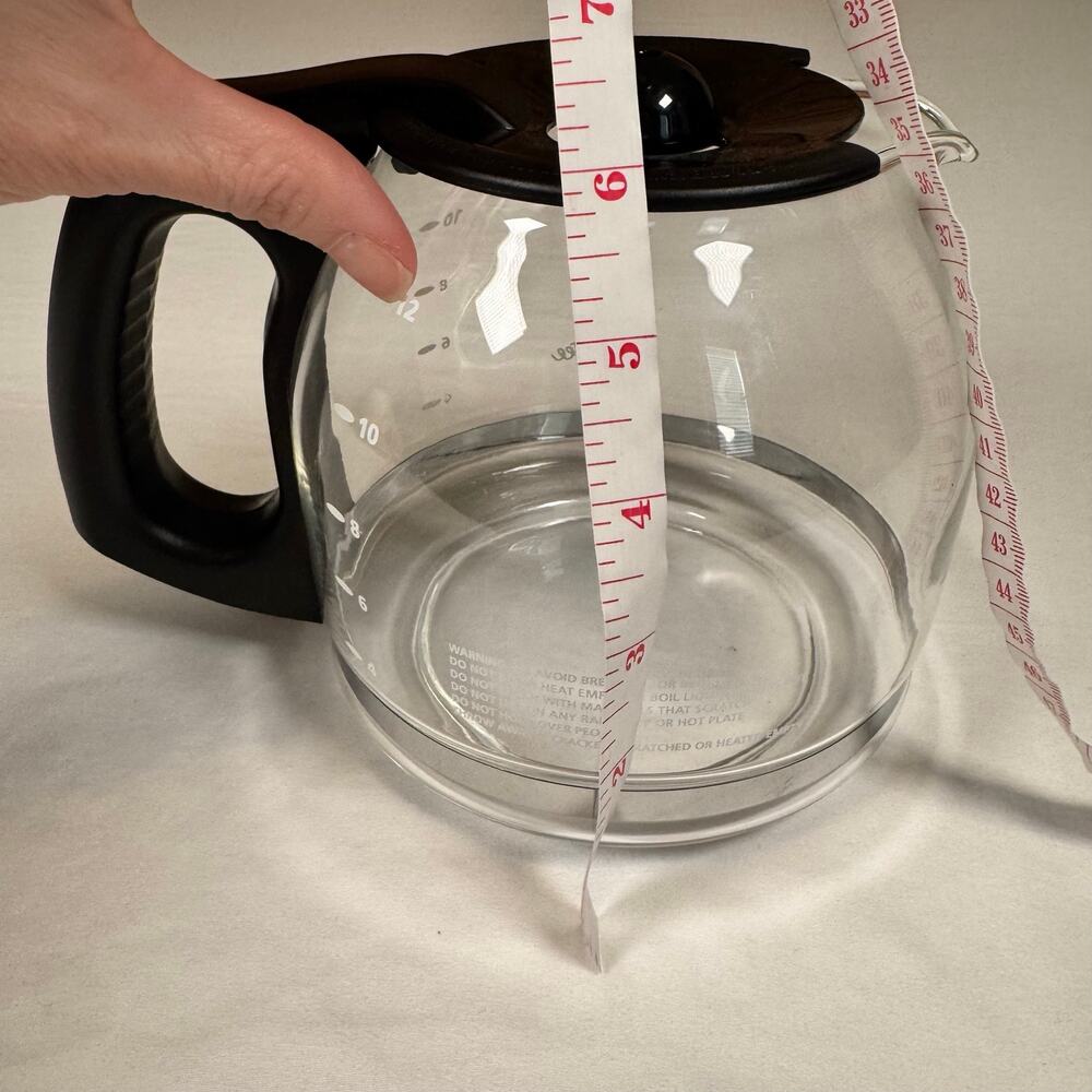 Mr. Coffee 12 Cup Replacement Carafe Glass Black PLD12-1 BVMC-SJ Coffee Pot EUC - Picture 3 of 10